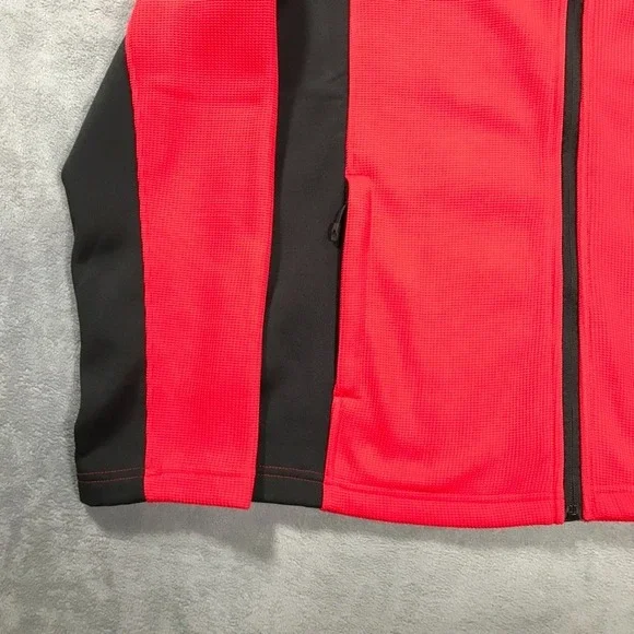 Spyder Jacket Mens Large Red Black Full Zip Fleece Knit Sweater Ski Snow Outdoor - Picture 4 of 10